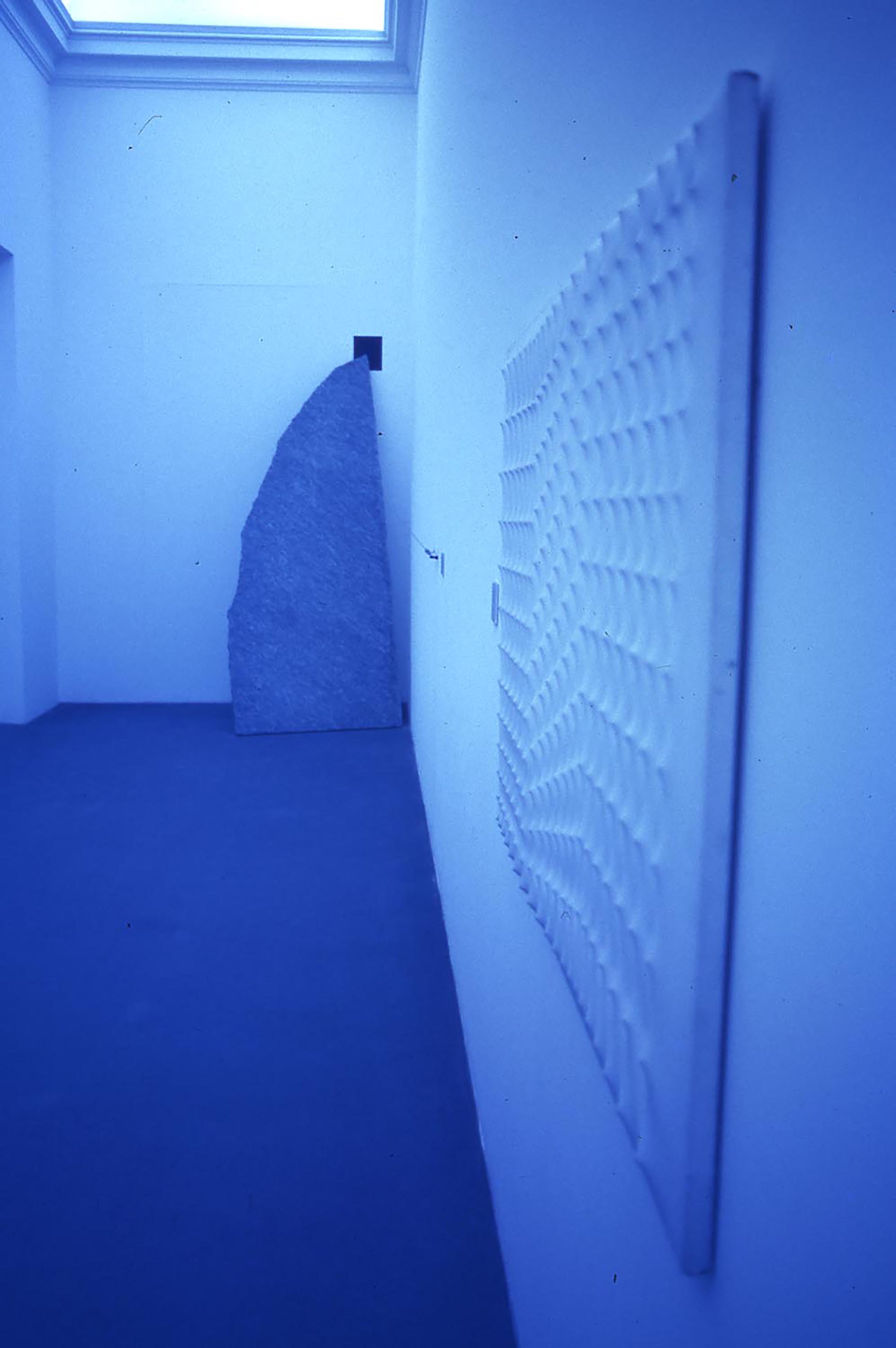 Giovanni Anselmo, Verso oltremare, 1984 e Enrico Castellani, Superficie, 1976