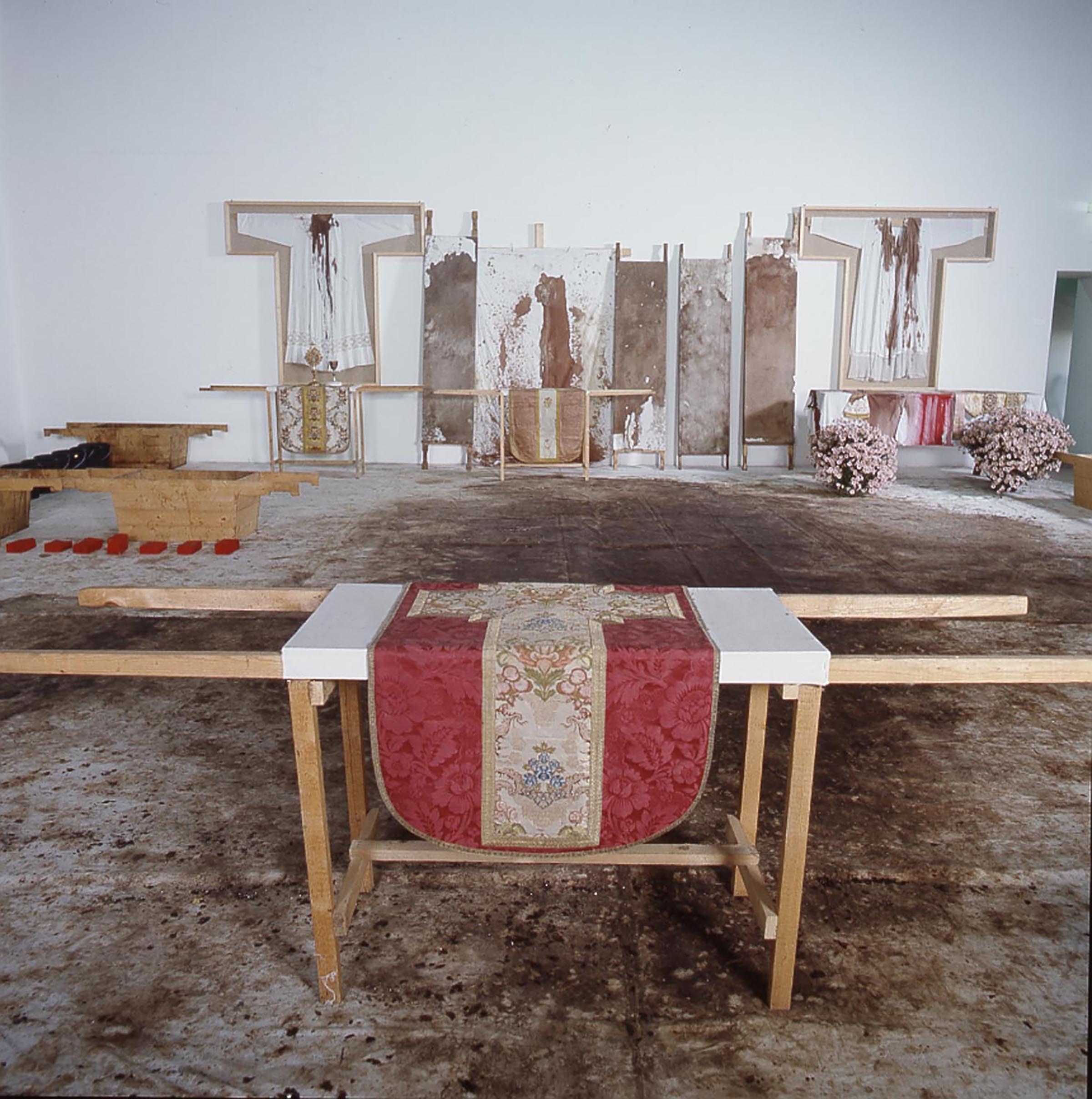u0022Rennweg. Christian Ludwig Attersee - Gu00fcnter Brus - Hermann Nitsch - Walter Pichler - Arnulf Raineru0022, veduta espositiva
