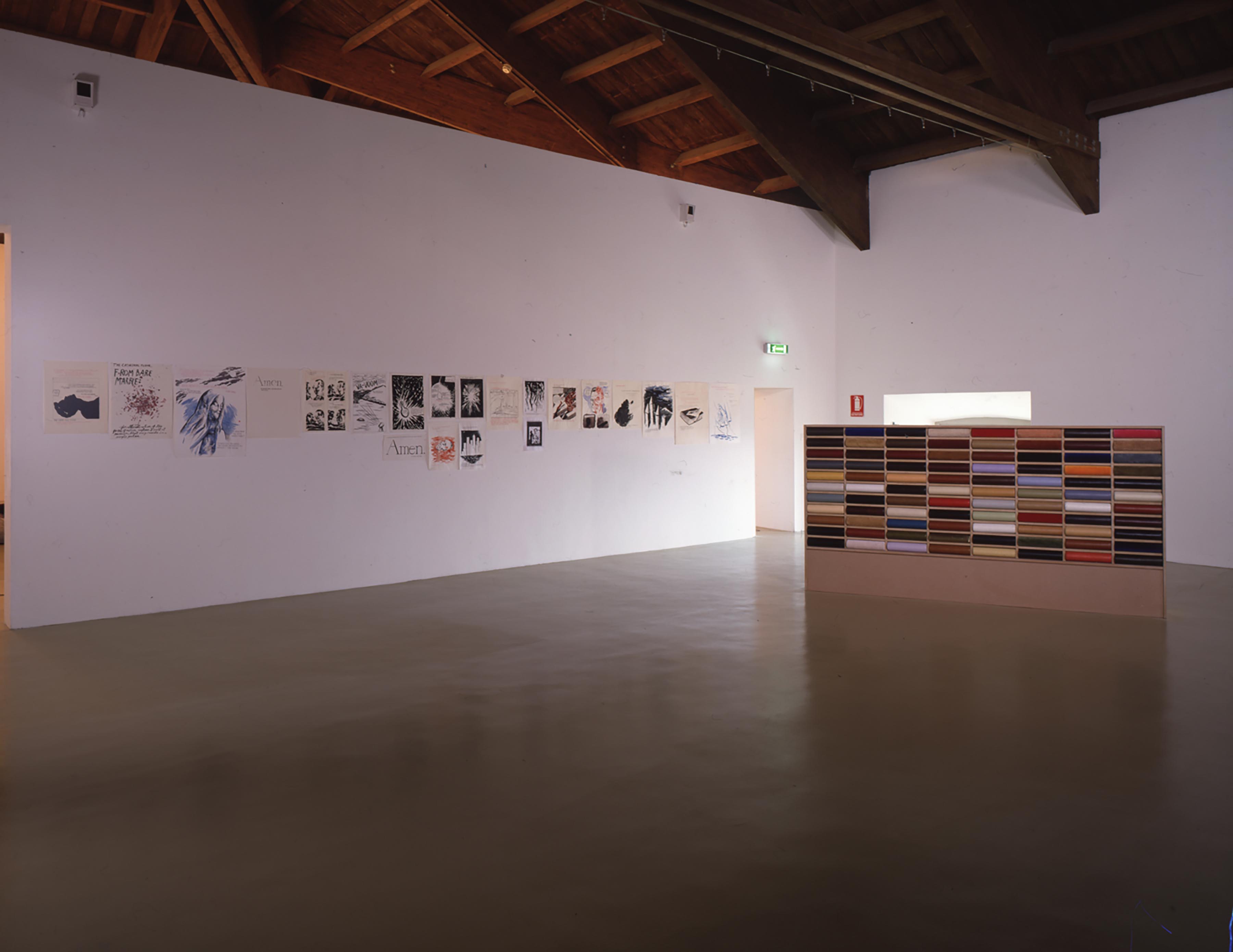 Raymond Pettibon, Senza titolo, 1991-1992 e Maurizio Vetrugno, I feel mysterious today, 1994