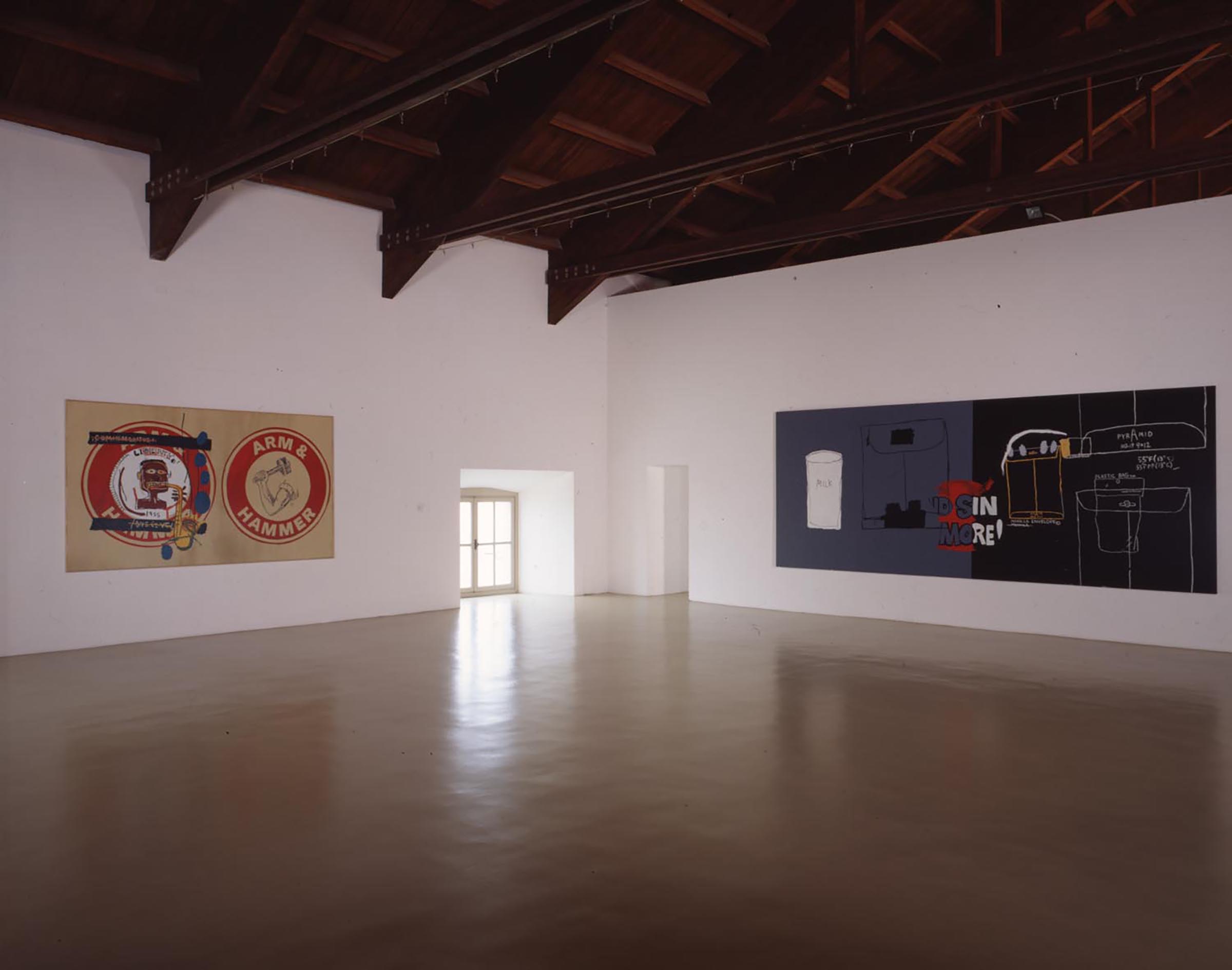 Andy Warhol and Jean-Michel Basquiat, Arm and Hammer II, 1985 and Andy Warhol and Jean-Michel Basquiat, Sin more, 1985